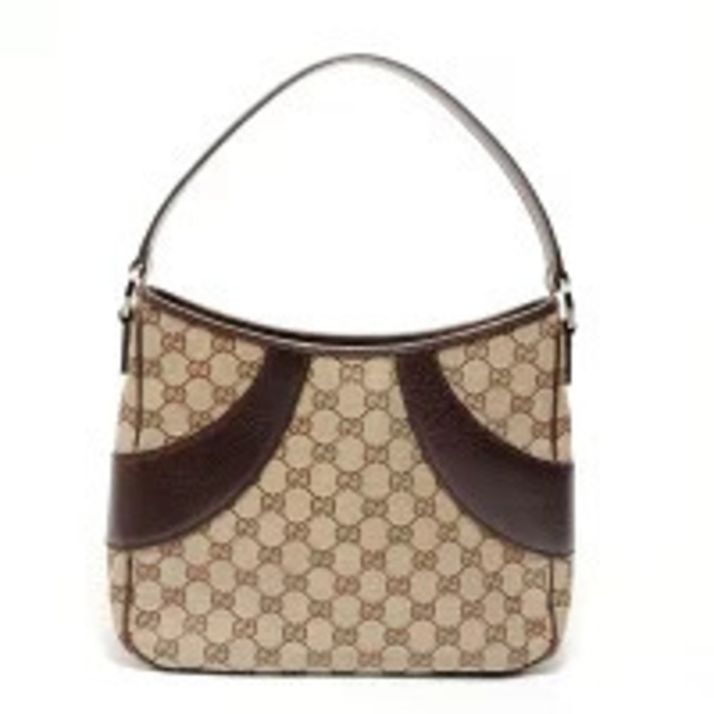 Gucci GG Canvas Shoulder Bag Brown